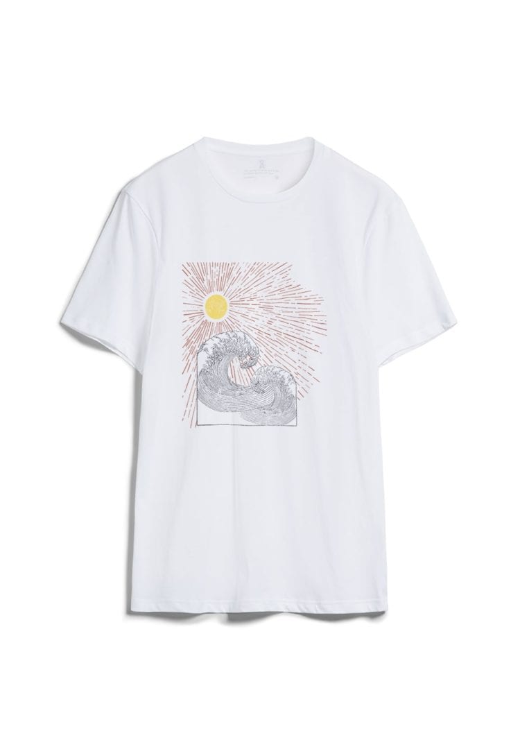 T-shirt Jaames Sun Waves In White von ArmedAngels